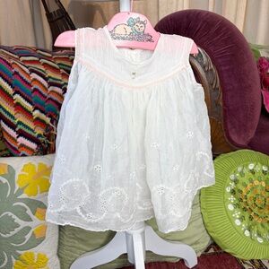 1900s White Eyelet Baby Dress
